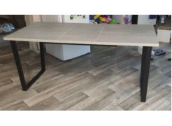 Деревянный стол Лота Лофт 120(160)х75 черный матовый / бетон светлый фото покупателя 926