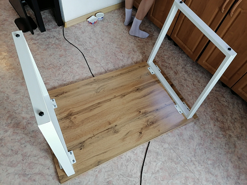 Деревянный стол Лота Лофт 140х80 черный матовый / бетон светлый фото покупателя 48