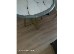 Стеклянный стол Норфолк 100 золото фото покупателя 14