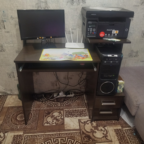 Компьютерный стол Джаз-24 левый дуб молочный фото покупателя 70