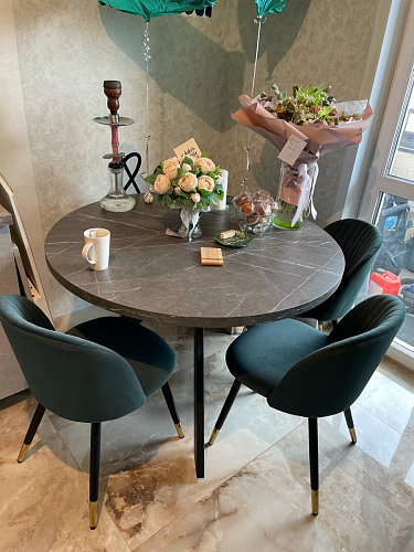 Стул на металлокаркасе Gabi gray / black фото покупателя 15