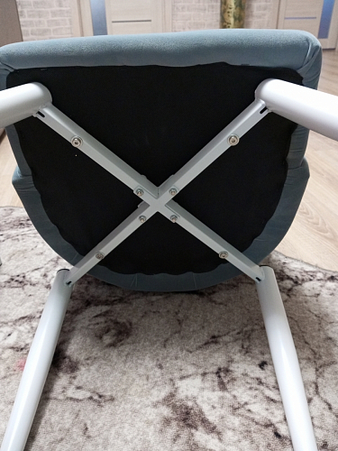 Стул на металлокаркасе Kora light blue / white фото покупателя 394