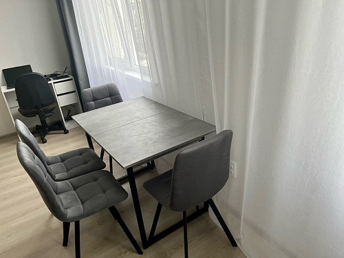 Стул на металлокаркасе Чилли зеленый / черный фото покупателя 774