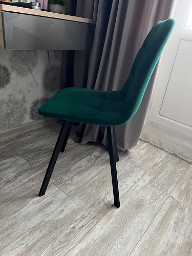 Стул на металлокаркасе Чилли синяя ткань / белый фото покупателя 175