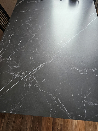 Керамический стол Вилли 140(200)х80 белый мрамор snow white / черный фото покупателя 8