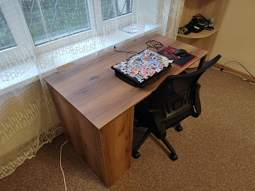 Письменный стол Битти Лофт 116х60х75 креатель / черный матовый фото покупателя 49