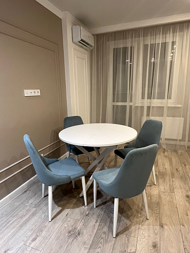 Стул на металлокаркасе Kora green / black фото покупателя 202