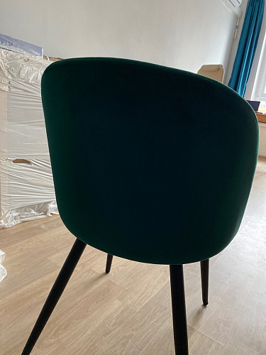 Стул на металлокаркасе Gabi 1 light blue / black / gold фото покупателя 592