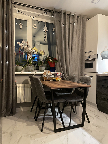 Стол раскладной Лота Лофт 120 25 мм юта / черный матовый фото покупателя 999