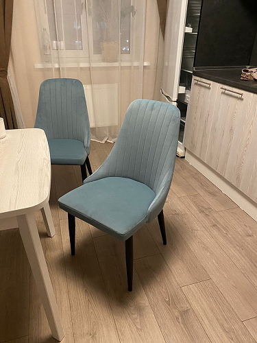 Стул на металлокаркасе Kora green / black фото покупателя 13