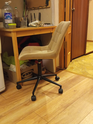 Компьютерное кресло Честер темно-серый велюр velutto 32 / белый фото покупателя 12