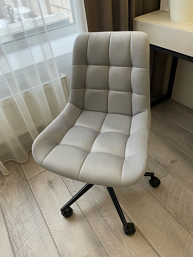 Компьютерное кресло Честер экокожа бежевая / белый фото покупателя 3