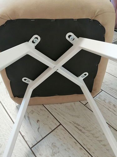 Стул на металлокаркасе Чилли синяя ткань / белый фото покупателя 841