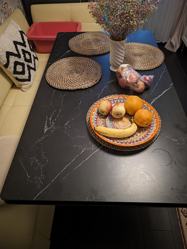 Керамический стол Вилли 140(200)х80 белый мрамор snow white / черный фото покупателя 44