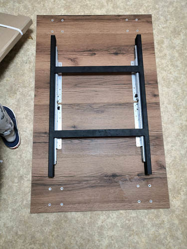 Стол Лота Лофт 120 32 мм бетон / черный матовый фото покупателя 343