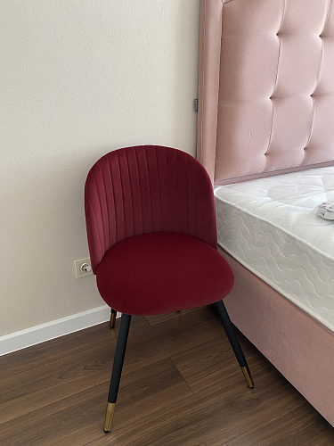 Стул на металлокаркасе Gabi 1 line light blue / black фото покупателя 272