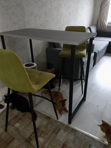 Барная стойка Дилан Лофт 120х60х90 бетон фото покупателя 61