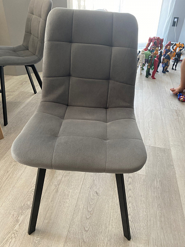 Стул на металлокаркасе Чилли синяя ткань / белый фото покупателя 346