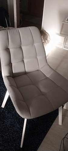 Стул на металлокаркасе Челси светло-серый / белый каркас фото покупателя 29