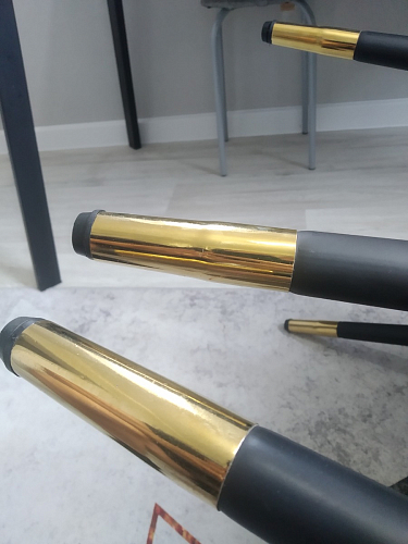 Стул на металлокаркасе Gabi dark beige / black / silver фото покупателя 202