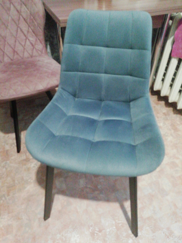 Стул на металлокаркасе Челси латте / черный фото покупателя 182