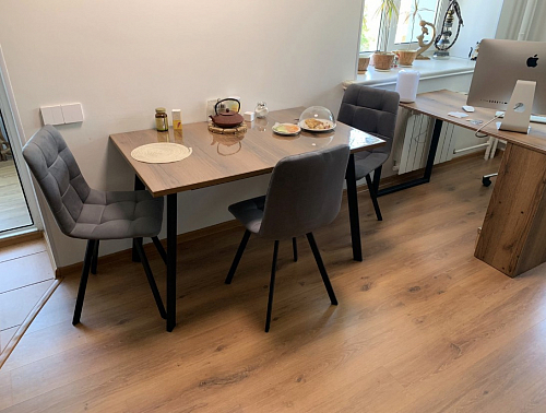 Стул на металлокаркасе Чилли синий / белый фото покупателя 822