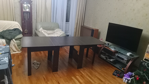 Стол обеденный раздвижной СтК7 дуб молочный фото покупателя 166