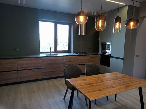 Стол Тринити Лофт 120 32 мм дуб галифакс табако / черный матовый фото покупателя 495