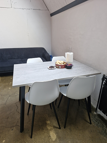 Стол Тринити Лофт 120 черный матовый / дуб делано темный фото покупателя 1