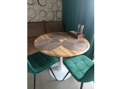 Стол Тулип 90х73 дуб вотан / белый фото покупателя 30