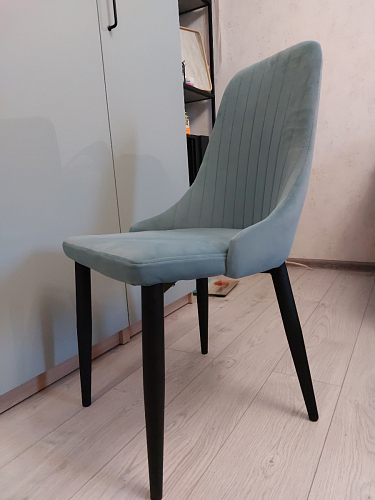 Стул на металлокаркасе Kora light blue / white фото покупателя 106