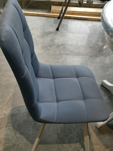 Стул на металлокаркасе Чилли К темно-серый (velutto 32) / черный фото покупателя 6