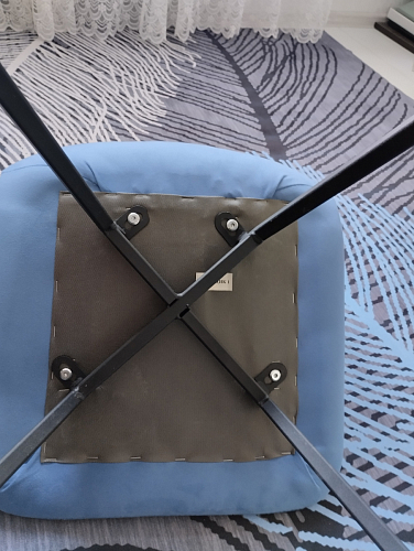 Стул на металлокаркасе Чилли К темно-серый (velutto 32) / черный фото покупателя 114