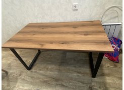 Деревянный стол Лота Лофт 120(160)х75 черный матовый / бетон светлый фото покупателя 143