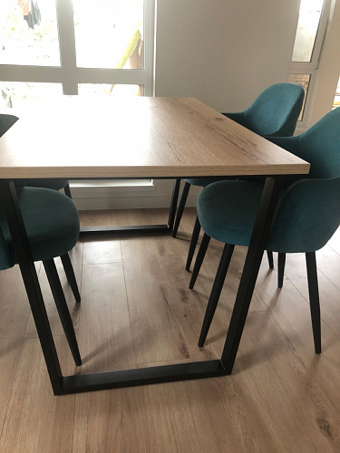 Стол Лота Лофт 120 32 мм бетон / черный матовый фото покупателя 118