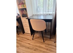 Стул на металлокаркасе Gabi 1 бежевый / черный с серебряными наконечниками фото покупателя 459