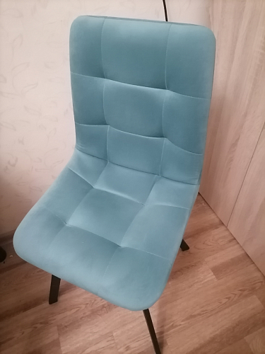 Стул на металлокаркасе Чилли синяя ткань / белый фото покупателя 1336