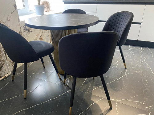 Стул на металлокаркасе Gabi 1 dark gray / black фото покупателя 616