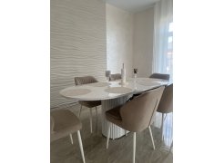 Деревянный стол Барон О 200 х 90 черная пленка шагрень / белый фото покупателя 63