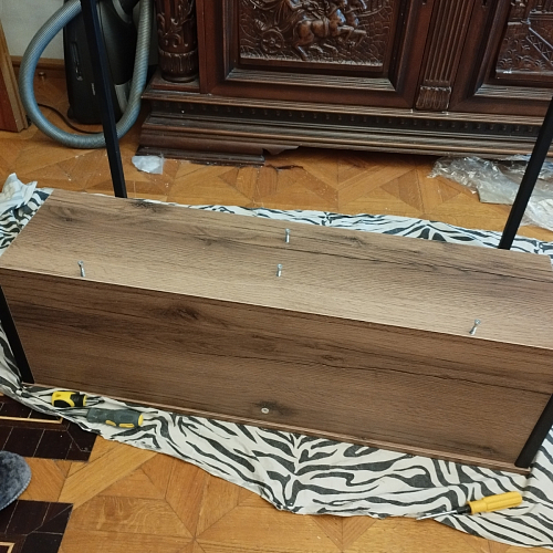 Письменный стол Клер Лофт дуб делано светлый / белый матовый фото покупателя 19