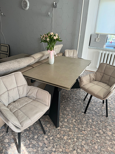 Керамический стол Ливи 140(200)х80х78 carla larkin / дуб монтана фото покупателя 8