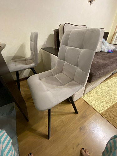 Стул на металлокаркасе Чилли бежевый / белый каркас фото покупателя 947