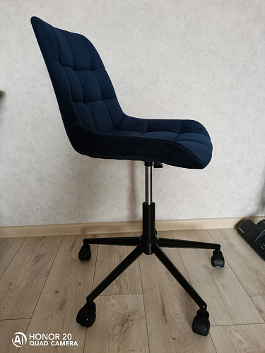 Компьютерное кресло Честер темно-серый / золото  - Уцененный экземпляр фото покупателя 5