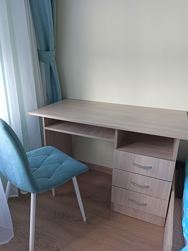 Стол письменный Бриз МДФ волна лайм / ясень светлый фото покупателя 83