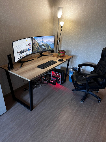 Стол раскладной Лота Лофт 120 25 мм юта / черный матовый фото покупателя 216