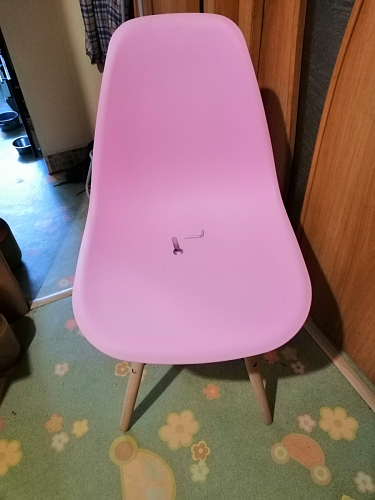 Пластиковый стул Eames PC-015 серо-голубой / дерево фото покупателя 438