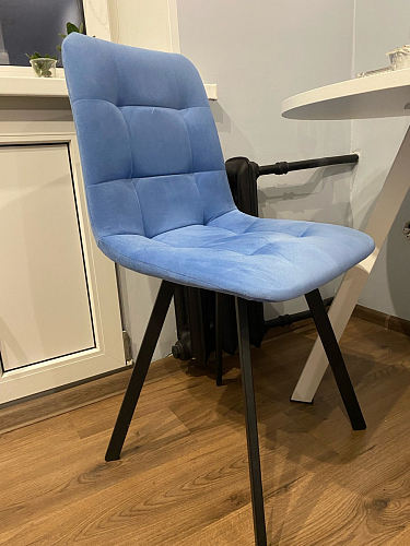 Стул на металлокаркасе Чилли черный / зеленый фото покупателя 879