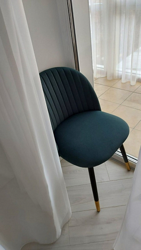 Стул на металлокаркасе Gabi 1 темно-серый / черный фото покупателя 311