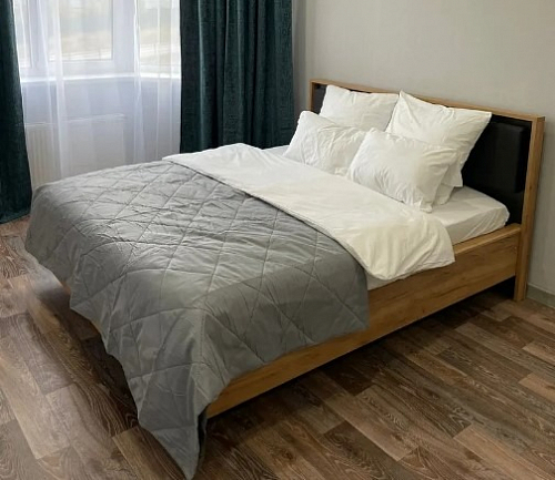 Двуспальная кровать Клауд 160х200 парящая дуб крафт золотой / антрацит фото покупателя 141