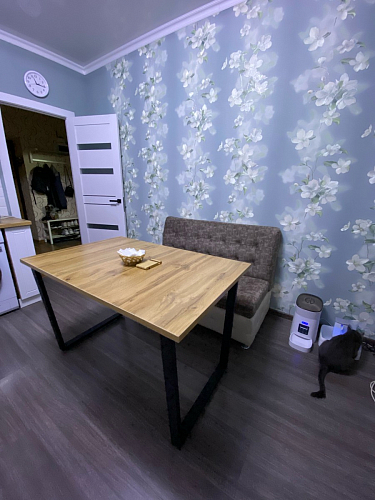 Стол Лота Лофт 120 32 мм бетон / черный матовый фото покупателя 379